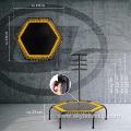 Gym fitness 50 inch hexagon trampoline with handle